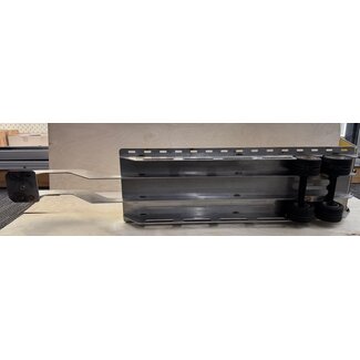 CUSTOM MADE STAINLESS STEEL  METAL DROP DECK TRAILER WITH GOOSENECK 2ND HAND FULL METAL AXLES & SOLID CONSTRUCTION ( OVER