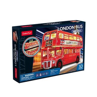 CUBICFUN CUBICFUN L538H LONDON BUS NIGHT EDITION WITH LED 161 PIECE 3D CARD PUZZLE