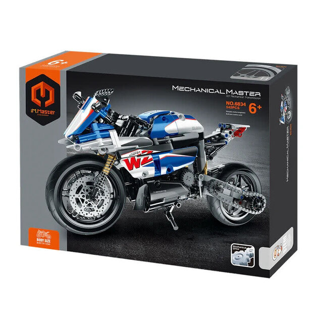 iM.Master - Motorbike Blue + White- 542 Pieces NO.6834