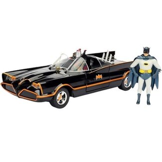 JADA JADA 1:24 1966 CLASSIC TV BATMOBILE WITH BATMAN & ROBIN FIGURINES (98259)