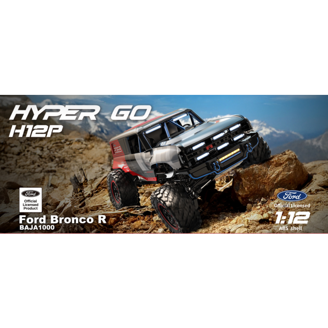 MJX 1/12 Hyper Go 4WD High-speed Off-road Brushless RC FORD BRONCO   H12P