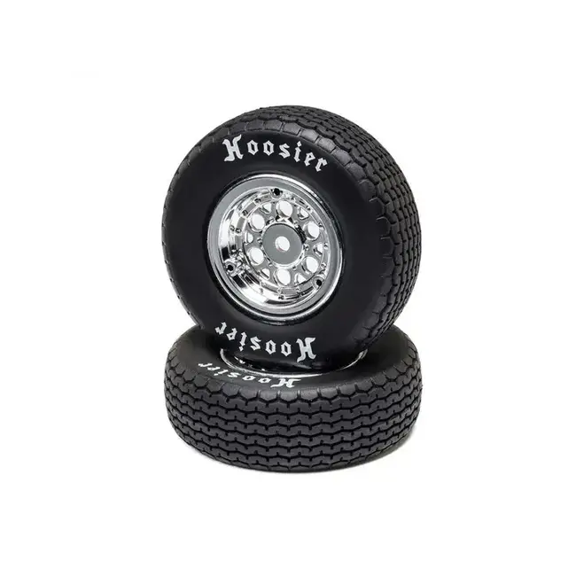 Losi Mounted Front Tyre Set, Hard, 22S Sprint Car