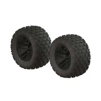 ARRMA Arrma dBoots Fortress MT Tyre Set, Glued, Black, 2 Pieces, AR550044