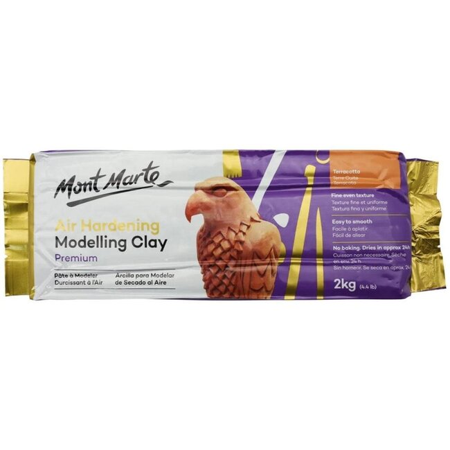 Mont Marte Air Hardening Modelling Clay - Terracotta 2kg