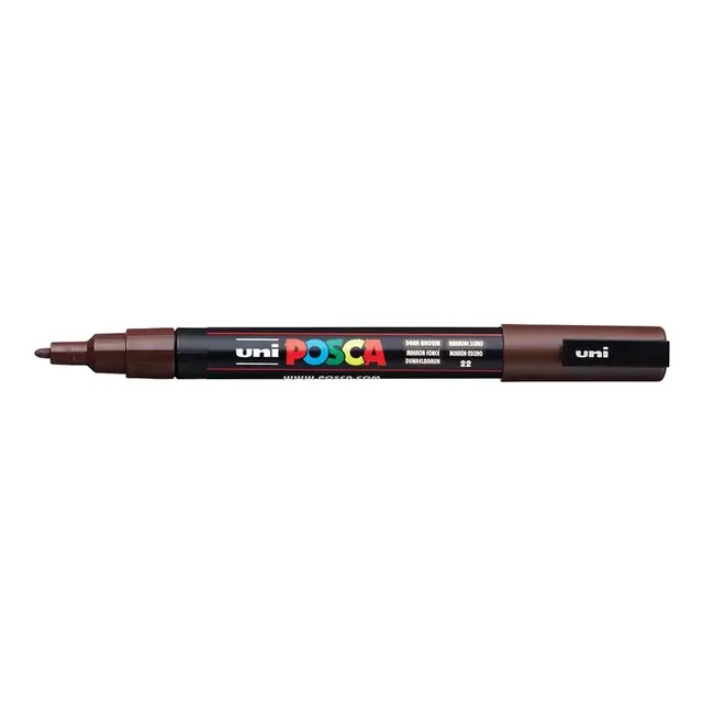 POSCA FINE BULLET TIP DARK BROWN