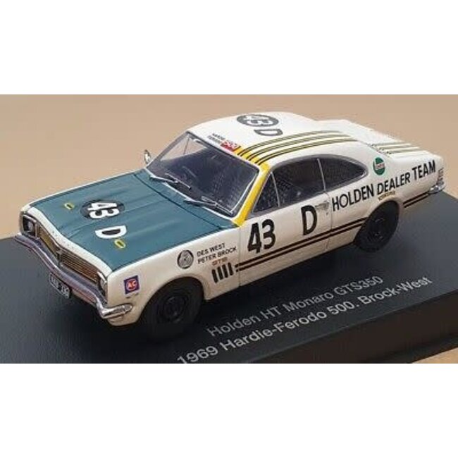Autoart 1/43 Scale 66962 - Holden HT Monaro GTS350 #43D Hardie-Ferodo 500 1969