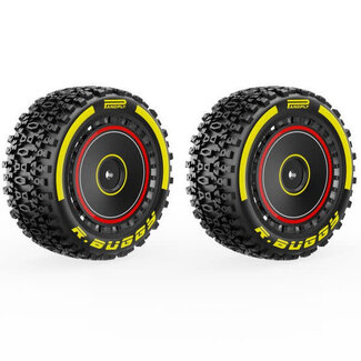 RLAARLO Rlaarlo R16126 Red Rear Assembled Tyre Set For X12S (2)