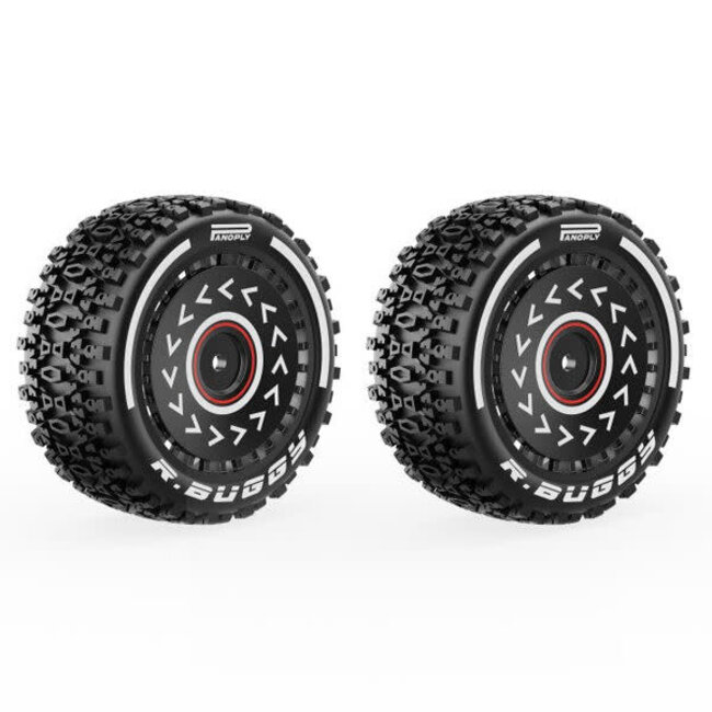 Rlaarlo R16112 Blue Rear Assembled Tyre Set For X12S (2)