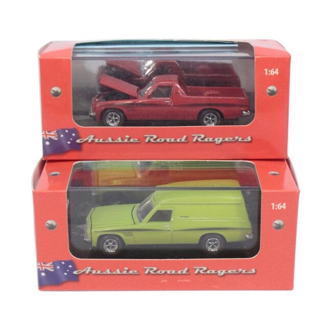 AUSSIE ROAD RAGERS 1/64 GREEN 1974 HQ PANEL VAN
