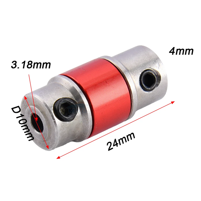 ACE ELASTIC  BOAT UNIVERSAL SHAFT 3.17mm TO 4.0mm