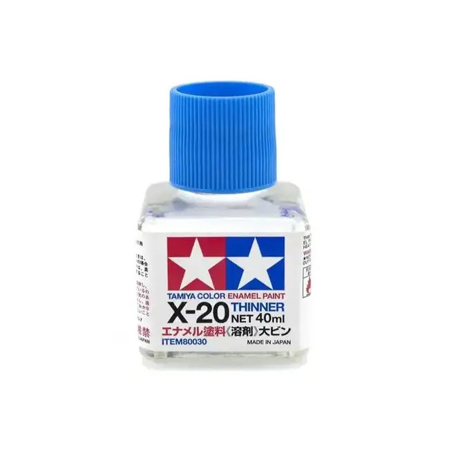 TAMIYA X-20 ENAMEL THINNER 40ml  BOTTLE ( enamel paints only )