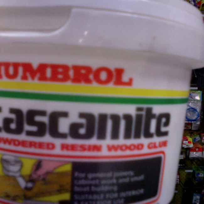 HUMBROL CASCAMITE GLUE POWERED RESIN WOOD GLUE  250g  FORMS BONDS STRONGER THAN THE WOOD ITSELF  SUITABLE FOR INTERIOR AND EXTERIOR USE
