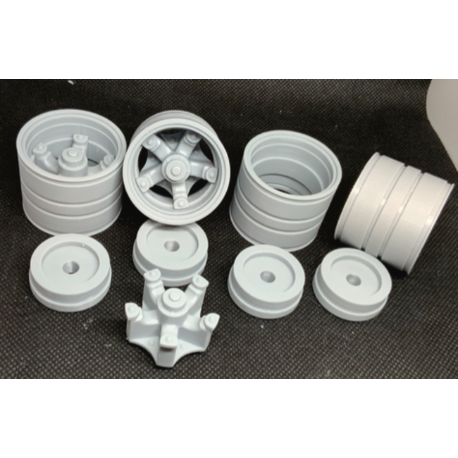 AUSLOWE RIM REAR 5 SPOKE TRAILER  WHEELS TRI AXLE SET 1/16