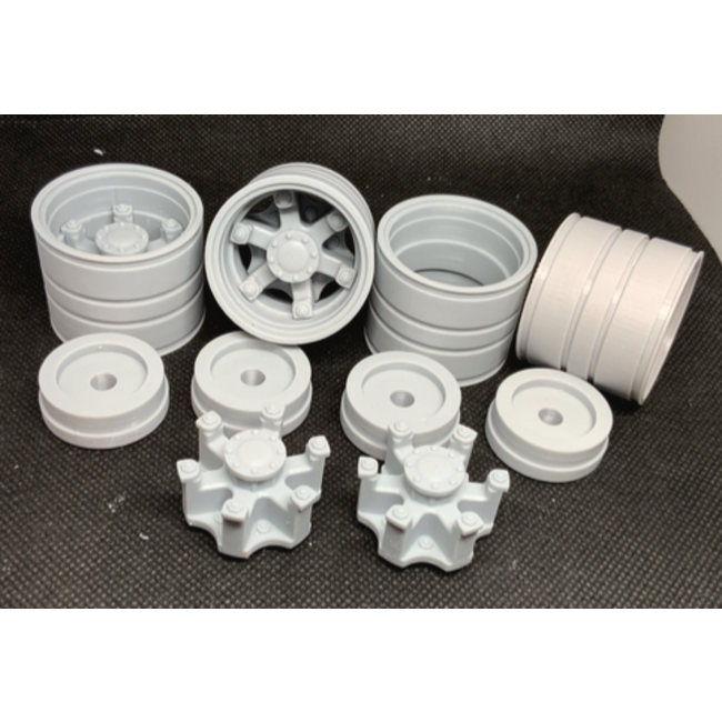 AUSLOWE RIM REAR 6 SPOKE DRIVE WHEELS TANDEM AXLE SET 1/16