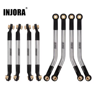 INJORA INJORA Stainless Steel High Clearance 4 Links Set for 1/18 RC Crawler FMS FCX18 LC80 Upgrade (FCX18-02)