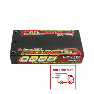 GENS ACE Gens Ace 1S Redline 8000mAh 3.8V 130C Hardcase/4mm bullet HV LiPo Battery (4.0mm Bullet)