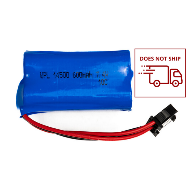WPL Battery 600mah 7.4v Lipo  WITH 4 WIRE BLACK PLUG