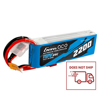 GENS ACE Gens Ace 3S 2200mAh 11.1V 25C Soft Case LiPo Battery (Deans)