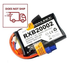 DUAL SKY Dualsky 2000mah 2S 7.4v 25C LiPo Receiver Battery with Servo and XT60 Connector