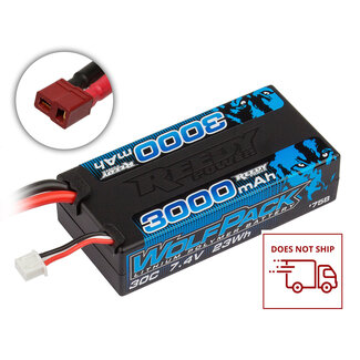 REEDY Reedy WolfPack LiPo 3000mAh 30C 7.4V Shorty, with T-plug