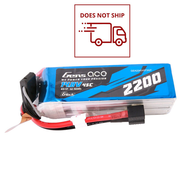 Gens Ace G-Tech 4S 2200mAh 45C 14.8V Soft Pack Lipo Battery (1TO3)