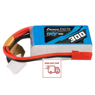 GENS ACE Gens Ace 3S 300mAh 11.1V 45C Soft Case Lipo Battery Pack (JST Plug)