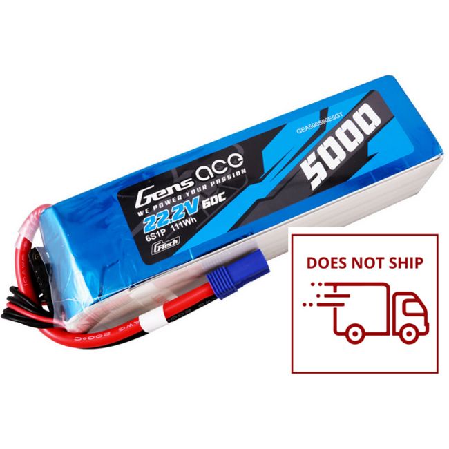 Gens Ace 6S 5600mAh 22.2V 80C Soft Case LiPo Battery (EC-5)