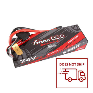 GENS ACE Gens Ace G-Tech 2S 5300mAh 60C 7.4V Hardcase/Hardwired Lipo Battery (1TO3)
