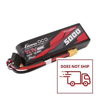 GENS ACE Gens Ace G-Tech 3S 5000mAh 60C 11.1V Soft Pack Lipo Battery (XT60)