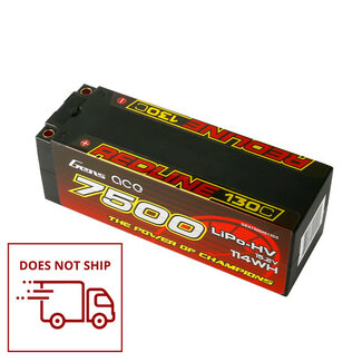 GENS ACE Gens Ace 4S Redline 7500mAh 15.2V 130C Hardcase/5mm bullet HV LiPo Battery (Deans)