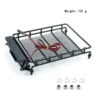 HOBBY DETAILS RACE ROOF RACK WITH LED LIGHT BAR 1/10 130x110mm