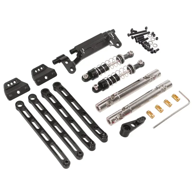 RACE MN MODEL LC79 ALU REAR SHOCK CONVERSION, SERVO MOUNT & HORN, DRIVESHFTS SET