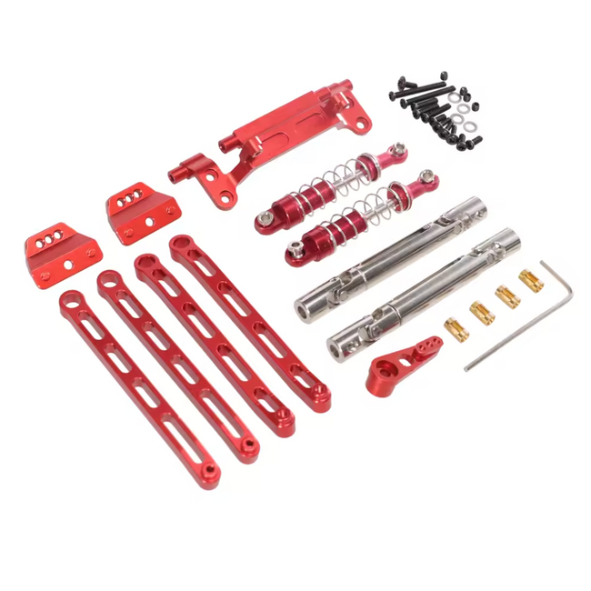 RACE MN MODEL LC79 ALU REAR SHOCK CONVERSION, SERVO MOUNT & HORN, DRIVESHFTS SET