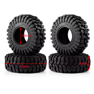 ACE RADIO CONTROLLED MODELS RACE 1.3" MT TIRES TYPE C 4PCS