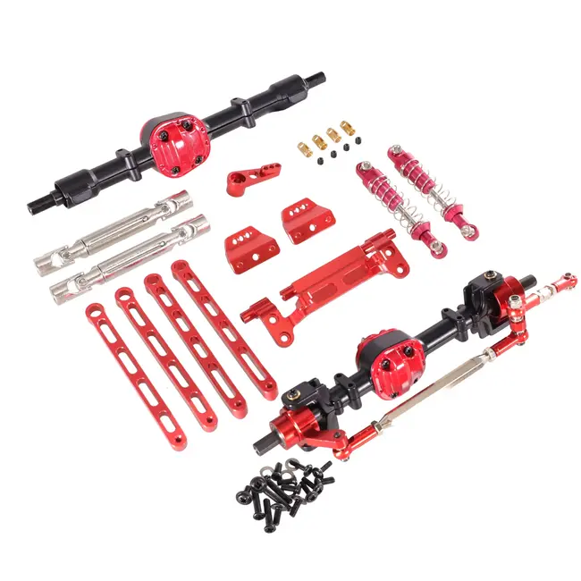 Race MN Model 1/12 MN82 LC79 MN78 RC Car Parts Metal Upgrade Front And Rear Assembly Kit 2 shock version