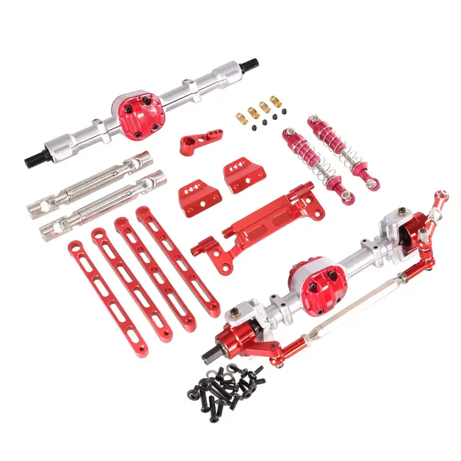 Race MN Model 1/12 MN82 LC79 MN78 RC Car Parts Metal Upgrade Front And Rear Assembly Kit 2 shock version
