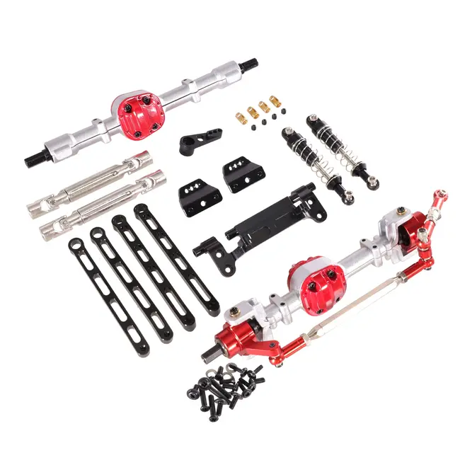 Race MN Model 1/12 MN82 LC79 MN78 RC Car Parts Metal Upgrade Front And Rear Assembly Kit 2 shock version