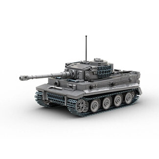 BUILD ARMY Build Army Tiger I Tank in Grey 1/33 BUILDING BLOCK KIT