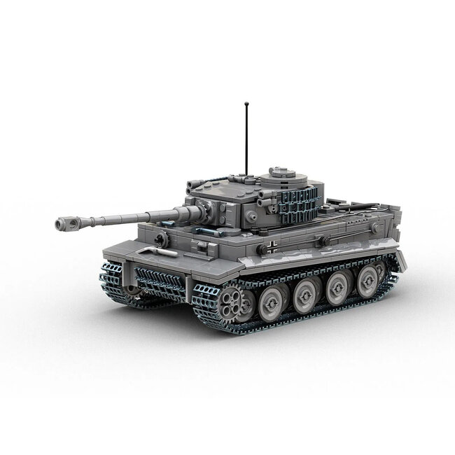 Build Army Tiger I Tank in Grey 1/33 BUILDING BLOCK KIT
