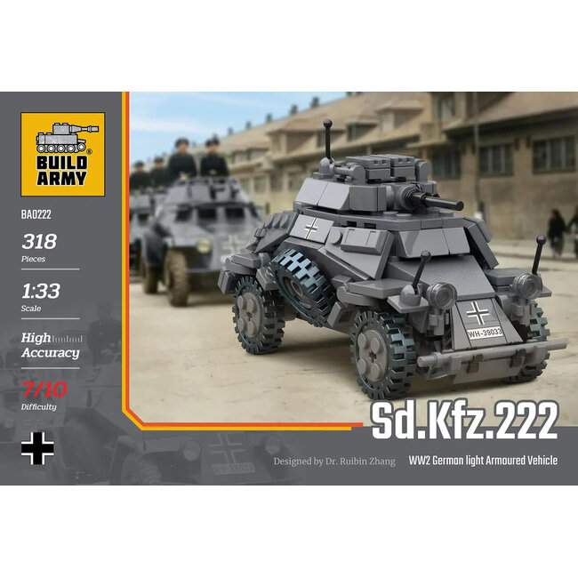 Build Army Sd.Kfz.222 1/33 BUILDING BLOCK KIT