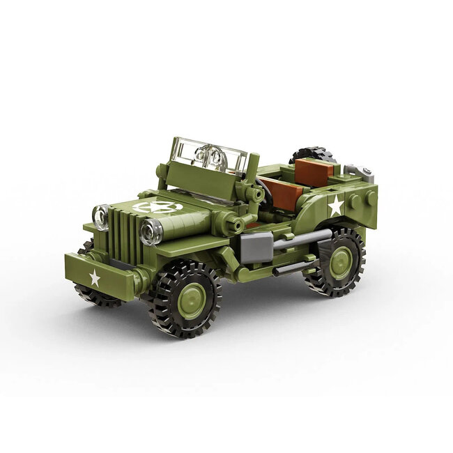 Build Army Willys Jeep 1/33 BUILDING BLOCK KIT