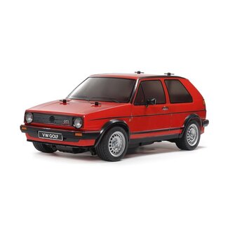 TAMIYA Tamiya Volkswagen Golf Ii Gti 16V Mb-01 Red Painted Body1/10 KIT NO ESC INCLUDED REQUIRES TX, RX, ESC, BATTERY CHARGER & PAINT.