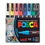 POSCA MARKERS FINE PC3M 0.9-1.3MM BULLET TIP COLOURS 8 PACK ASSORTED