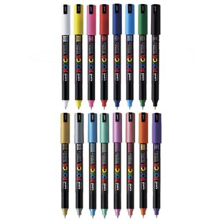 POSCA UNI POSCA ULTRA FINE PAINT MKR 16P ASSORTED SET