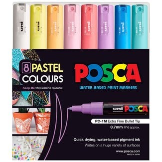 POSCA POSCA PC1M Paint Markers Pastels 8 Pack