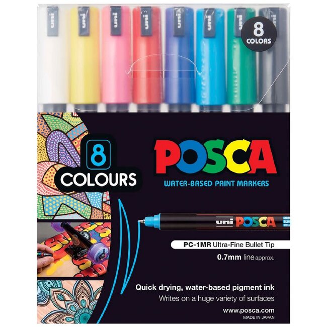 POSCA PC1MR Paint Markers Assorted 8 Pack