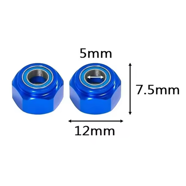 RACE BEARING TO 12mm HEX ADAPTER