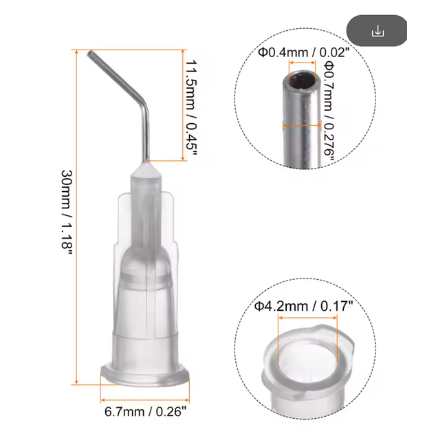 RACE 22G HD Curved Steel Glue Tips precision tips 5pcs