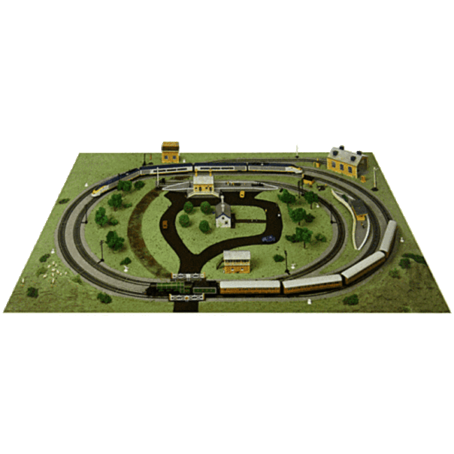 Hornby oo train mat printed paper  does not include tracvk buildings etc  as supplied with most hornby sets