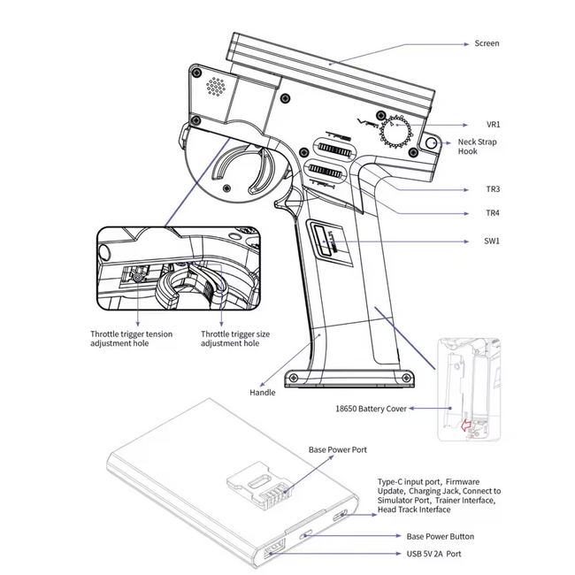 Flysky NOBLE NB4+FS-GT5 2.4G 6-Channel WHEEL RADIO TX & FS-BS6 Receiver Built-in Gyro Fail-Safe #FS-GT5+BS6
